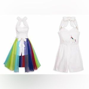 Disney Dress Shop Inside Out Romper Rainbow Skirt
